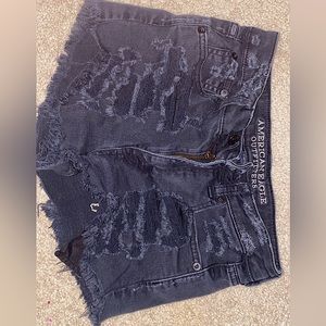 Black American Eagle Jean Shorts